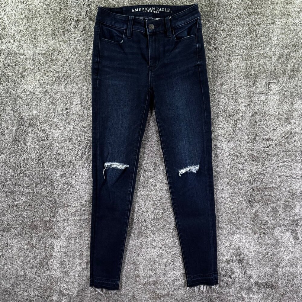 American Eagle Hi-Rise Jeggings Jeans Sz 00 Short